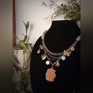 Princess Vera Wang Gold and Silver Charm Necklace